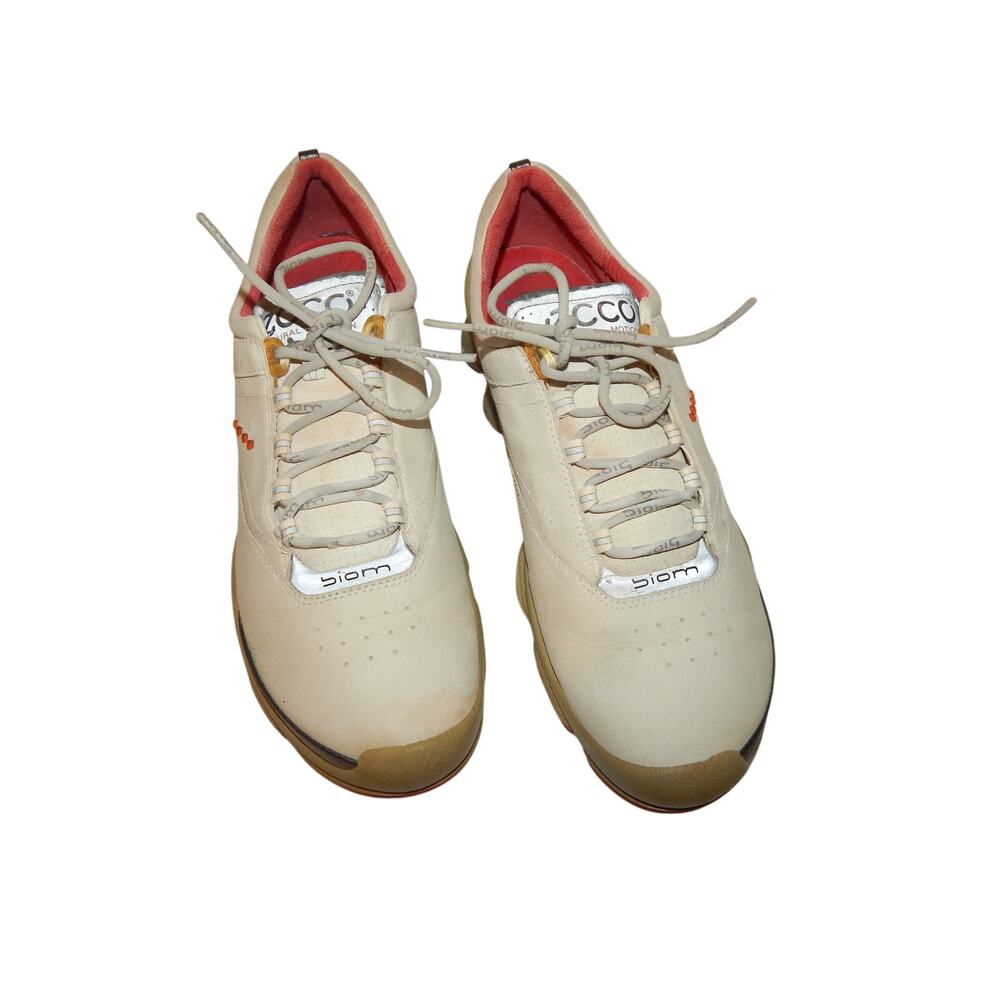 Ecco Cream Women Biom Yak Natural Motion Leather Golf Shoes Size 9 - 9.5 EU 40 - Picture 7 of 11